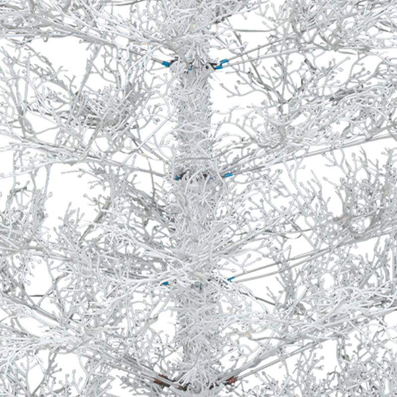 6 /7.5 FT Prelit White Artificial Birch Christmas Tree with Remote
