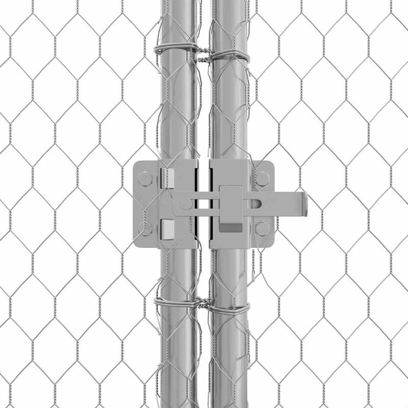 vidaXL Chicken Cage Silver 39.4"/78.7"/157.5"x39.4"x74.8" Galvanized Steel