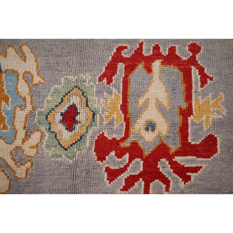 Gray Oushak Oriental Area Rug Handmade Wool Carpet - 5'2" x 7'10"