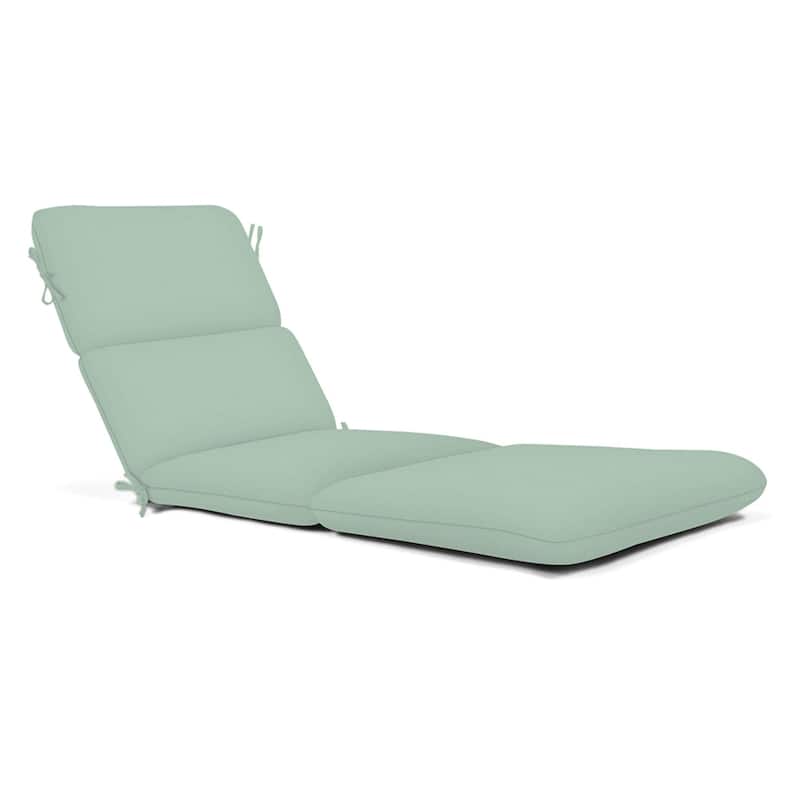 Casual Cushion Sunbrella® Fabric 1-Piece Outdoor Chaise Cushion, 22.5"W x 74"L - 22.5"W x 74"L - Canvas Spa