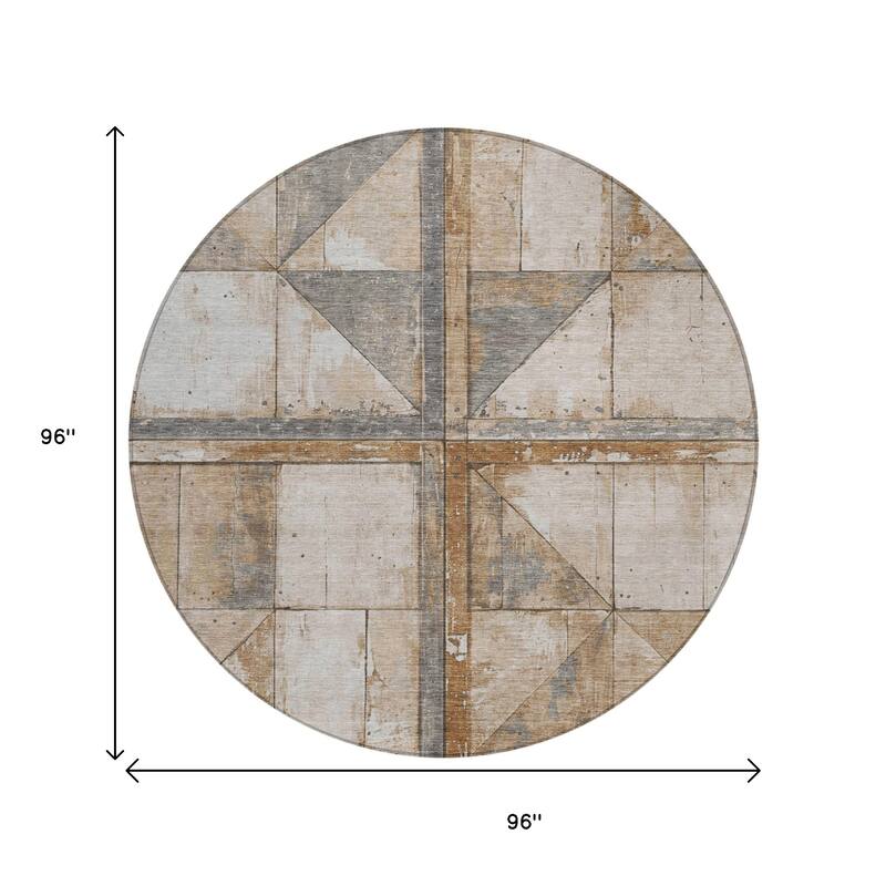 HomeRoots Geometric Transitional Rectangle Outdoor Rug