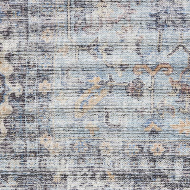 Roqu Power Loomed Distressed Floral Area Rug By HomeRoots - 144' X '110' X '0.28