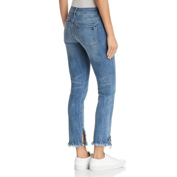 Shop Dl1961 Womens Mara Straight Leg Jeans Denim Raw Hem 24
