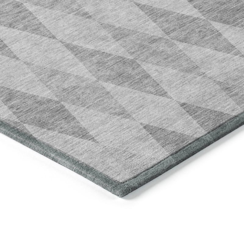 Machine Washable Indoor/ Outdoor Argyle Chantille Rug