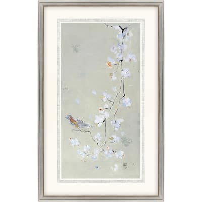 Bird Family I Framed Art Giclee Under Glass - White