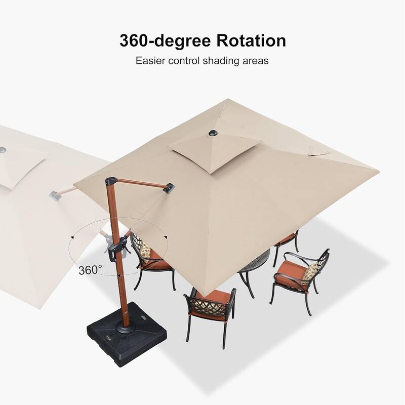 PURPLE LEAF Sunbrella Patio Cantilever Umbrella