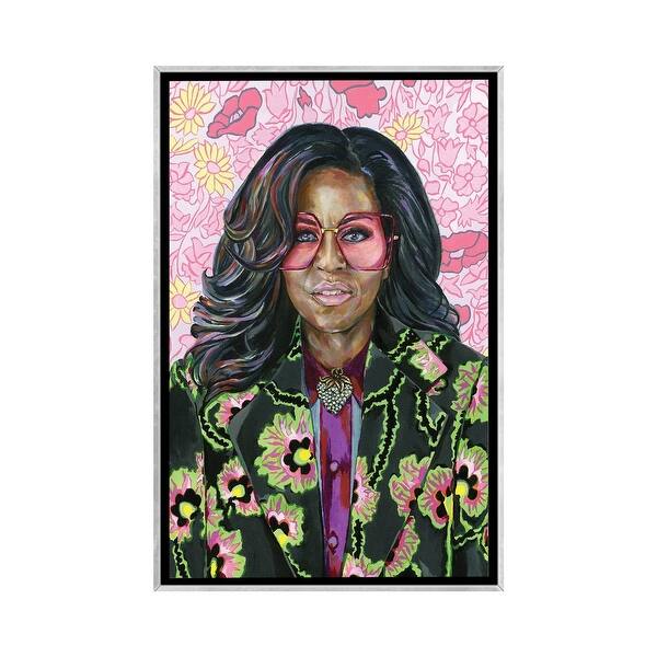 slide 2 of 15, iCanvas "Michelle" by Heather Perry Framed Silver - 40x26