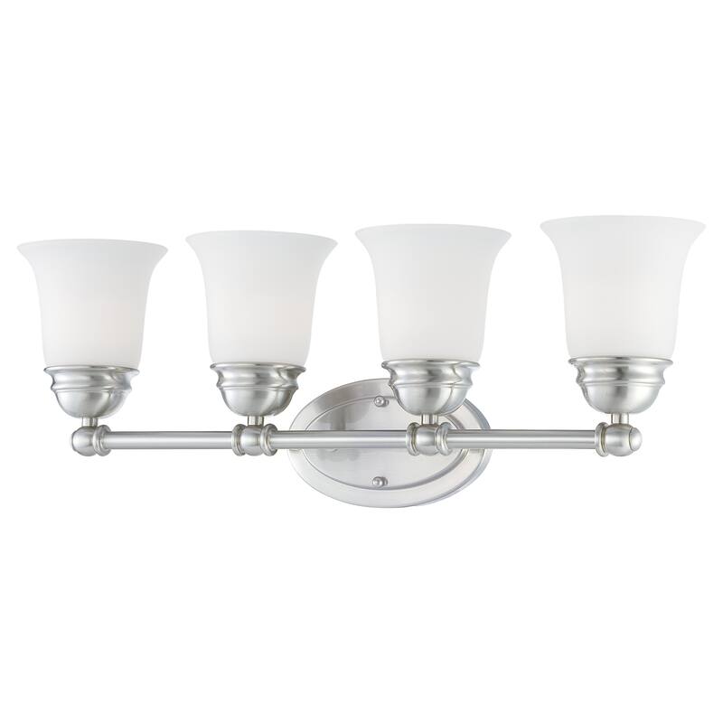 Bella 13-inch Wide 2-Light Vanity Light in Brushed Nickel - 24.5 - Brushed Nickel