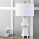 preview thumbnail 23 of 25, SAFAVIEH Lighting 30 inch Navy Lola Column Lamp (Set of 2)