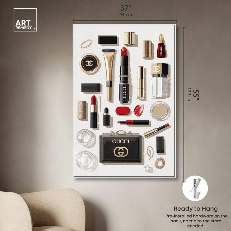Luxury Makeup Collection II Canvas by Art Remedy