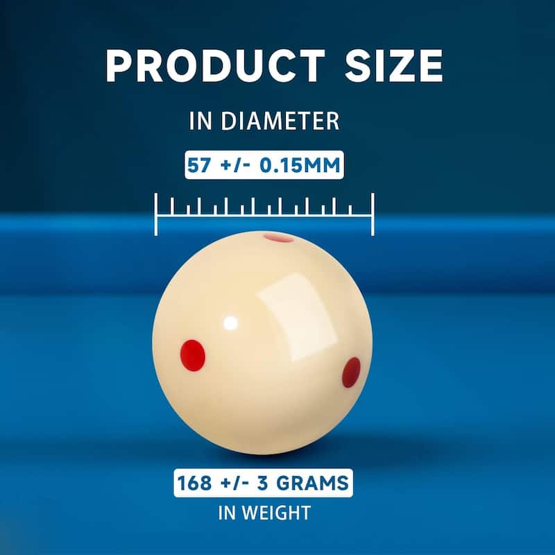 GSE™ 2-1/4"" Regulation Size Billiard Pool Cue Balls. Pro-Cup Practice/Training Cue Balls