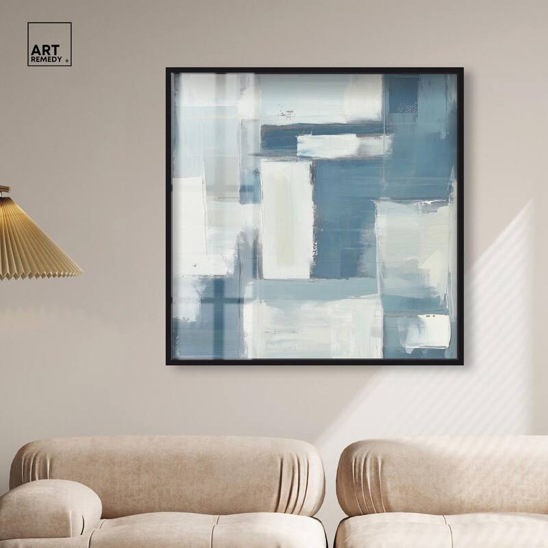 Deconstructed Blue III Shadowbox by Art Remedy