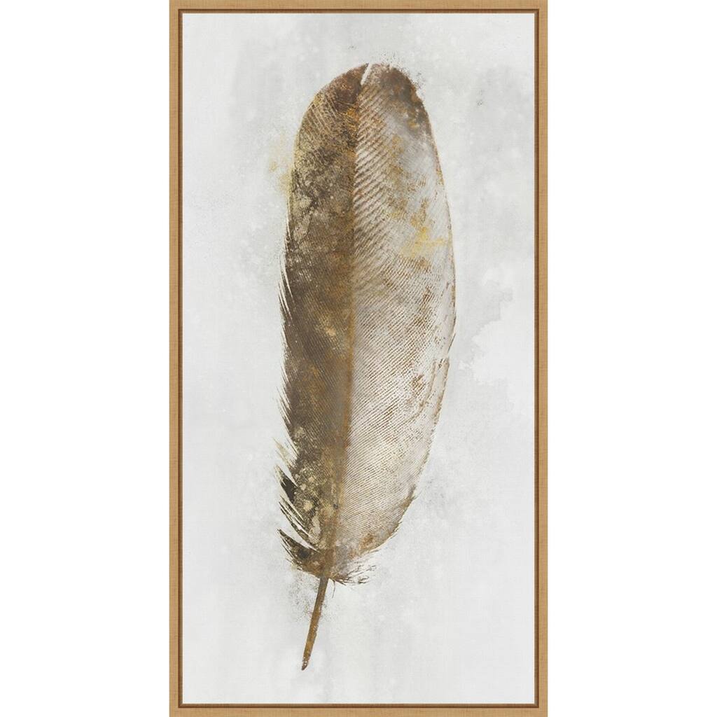 Golden Feather I by Ken Roko Framed Canvas Art