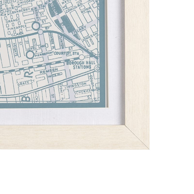 Manhattan Map II Framed Art Print