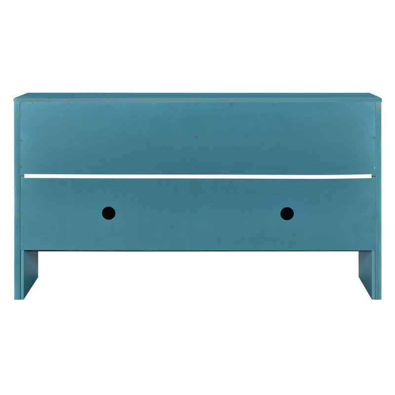 Sideboard Cabinet with Adjustable Shelves, Wooden Storage Cabinet with Long Handles, Kitchen Buffet Cabinet with 4 Door