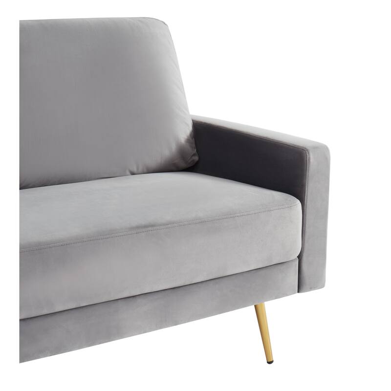 Divani Casa Huffine Modern Grey Fabric Sofa