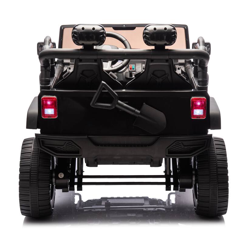 24V Electric Ride-On Truck for Kids, Two-Seater, Parental Remote Control, MP3, Bluetooth, Ages 3+