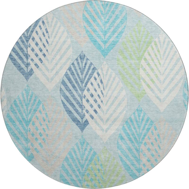 Premium Washable Super Soft Farmhouse Leaves Mayfield Rug