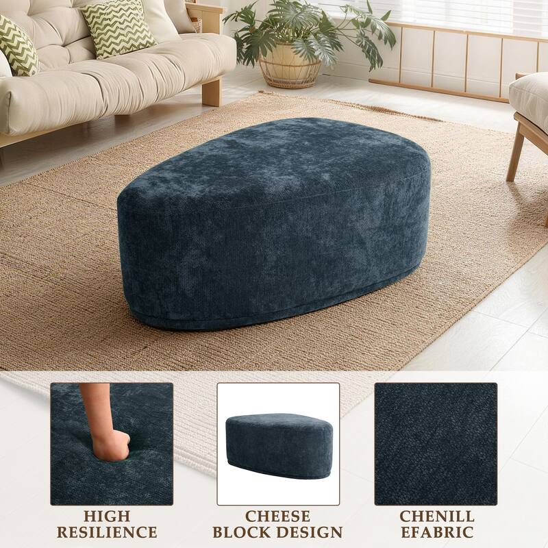 Modern Triangular Upholstered Accent Ottoman