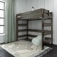 preview thumbnail 12 of 29, Max and Lily Farmhouse Twin-Size High Loft Bed Barnwood Brown