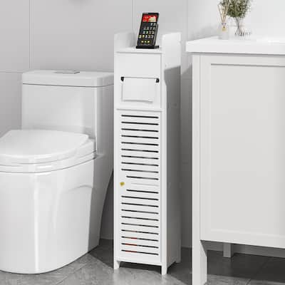 Freestanding Toilet Paper Holder Stand Over The Toilet Storage Cabinet Bathroom Storage Cabinet for Small Spaces