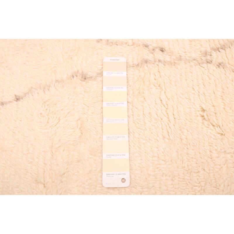 ECARPETGALLERY Hand-knotted Tangier Cream Wool Rug - 5'4 x 7'7