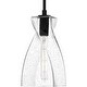 preview thumbnail 4 of 3, Stetson 1-Light Matte Black Mini Pendant