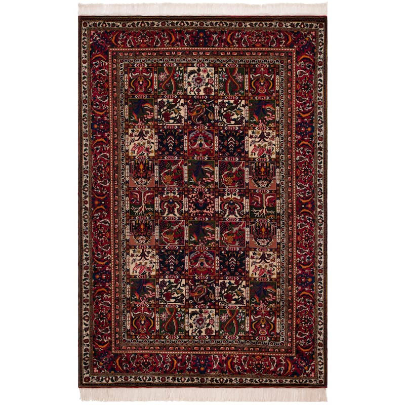 SAFAVIEH Handmade Fern Estie Traditional Oriental Wool Rug - 9' x 12' - Ivory/Red