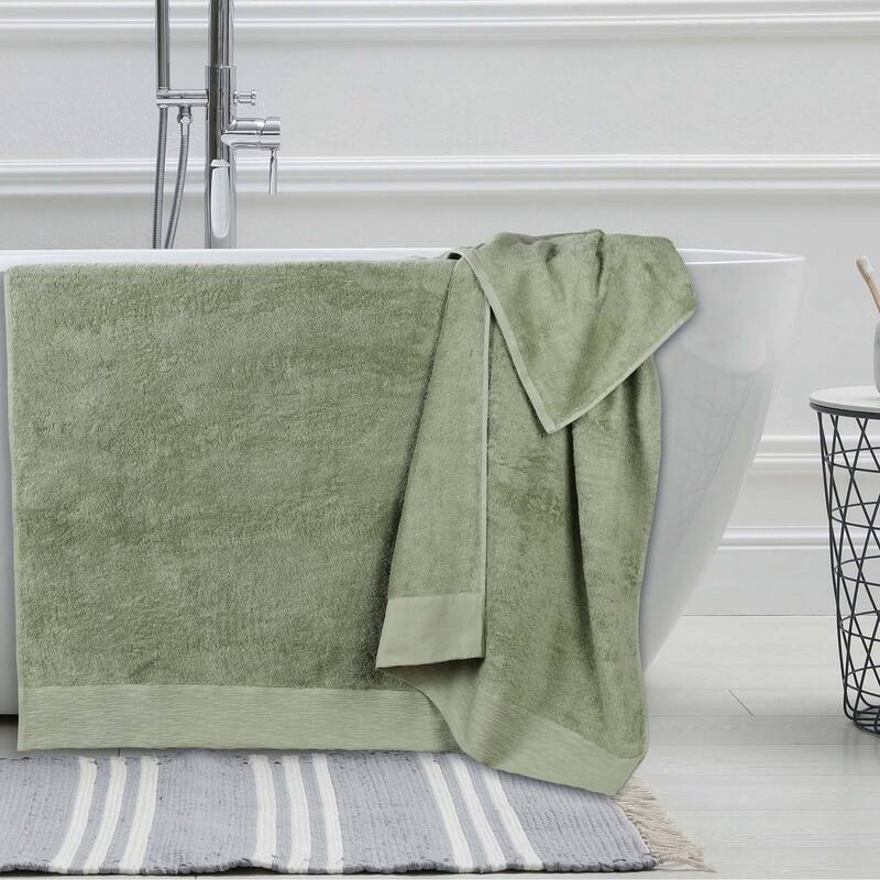 Superior Sierra Rayon From Bamboo Cotton Blend Bath Sheet Set of 2