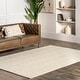 preview thumbnail 4 of 25, Nuloom Natural Textured Suzanne Area Rug Cream - Rectangle - 5' x 8'