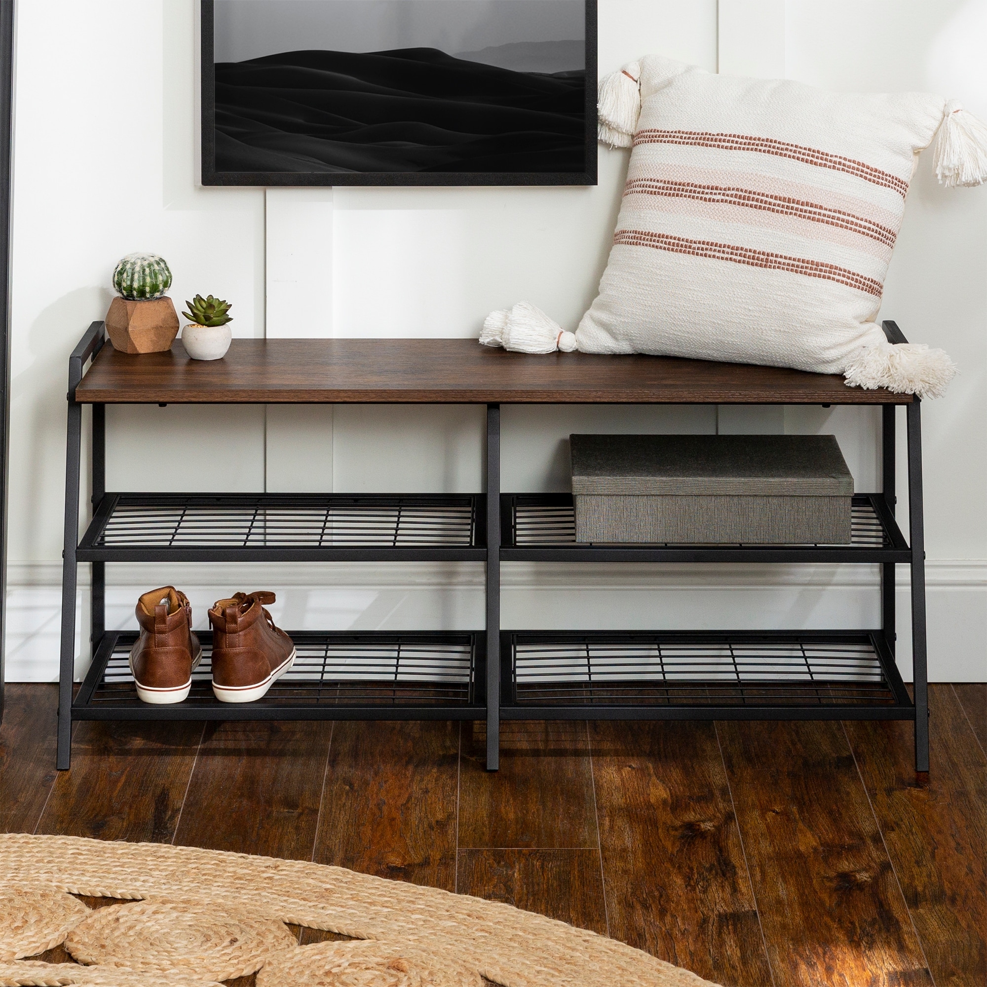 Carbon Loft Lahuri 42-inch Industrial Shelf Entry Bench