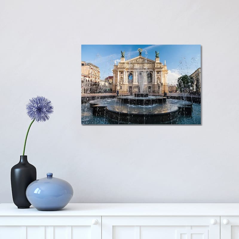 iCanvas "Ukraine, Lviv Theatre Of Opera And Ballet" by Mikolaj Gospodarek Canvas Print - 12x18x1.5