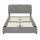 preview thumbnail 25 of 23, Upholstered Platform Queen Size Hydraulic Storage Bed, Lychee Velvet