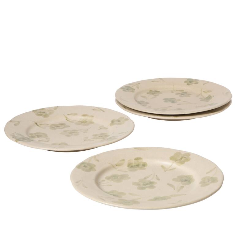 Bloomhouse - 2 Time Oprah's Favorite Things Made in Portugal Porto Petals Floral Hand Painted 10.8 Inch Dinner Plates Set