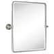 preview thumbnail 38 of 126, TEHOME Woodvale Rectangle Vertical Metal Wall Mirrors 24" x 19" - Brushed Nickel