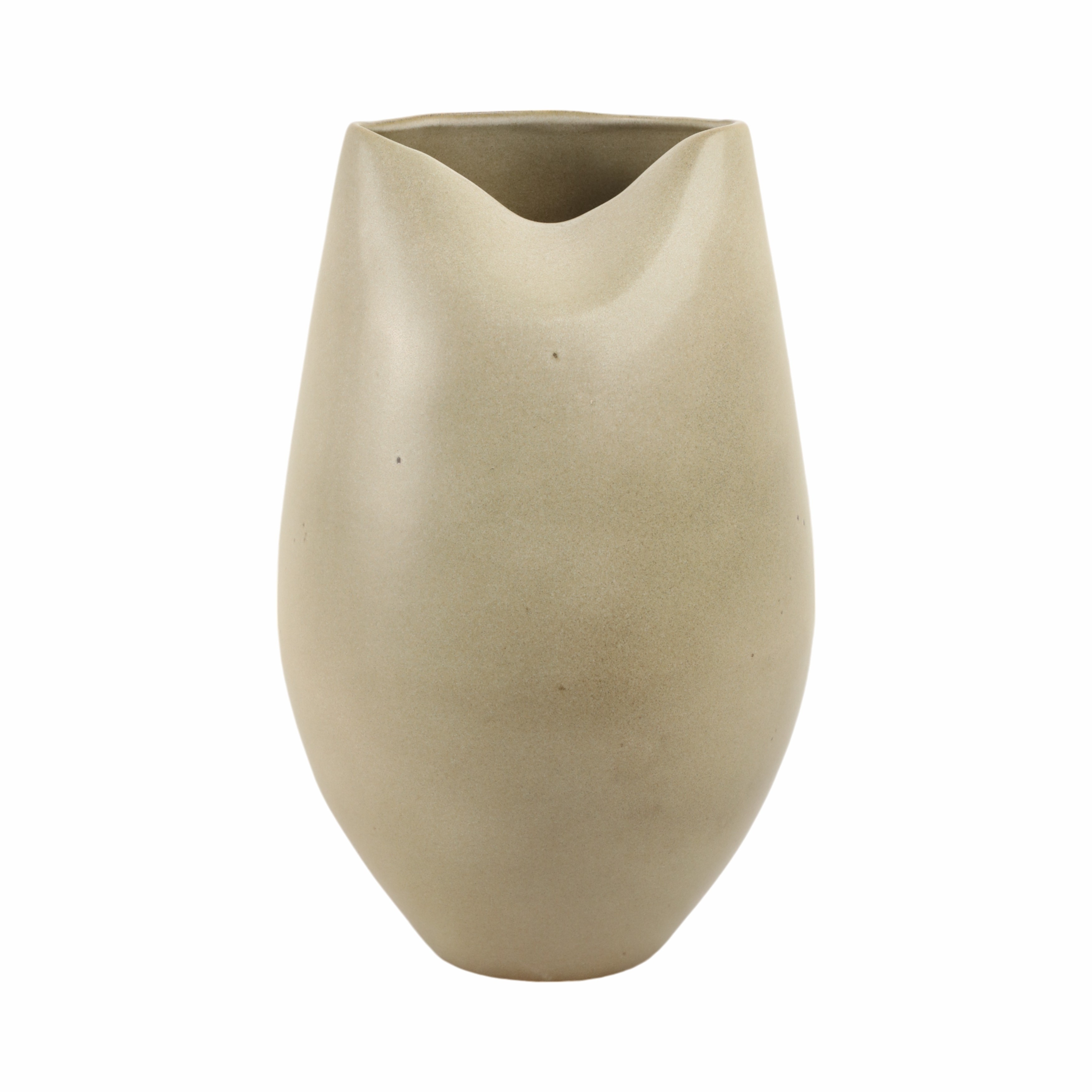 Decorative Vase - Brown Ceramic Modern Minimalist, 12 in.