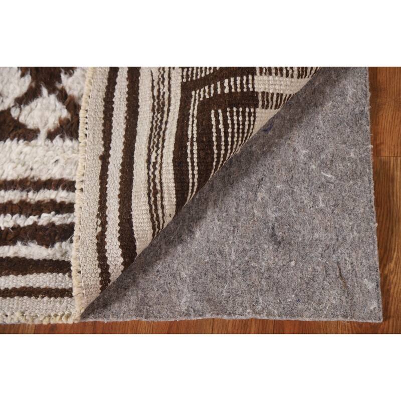 Tribal Anatolian Turkish Runner Rug Handmade Geometric Wool Carpet - 3'4"x 10'9"