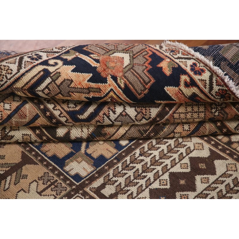 Garden Design Bakhtiari Persian Vintage Rug Hand-Knotted Wool Carpet - 6'10"x 10'2"