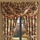 preview thumbnail 2 of 2, Five Queens Court Stefania Window Waterfall Valance Black