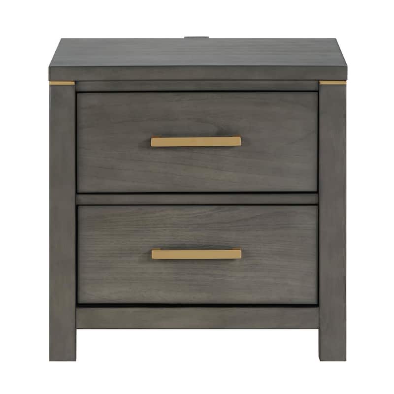 Herndon 2-drawer Grey Nightstand