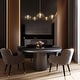 preview thumbnail 3 of 16, Modern Glam Gold 5-Light Oversized 41.5 in. W Chandelier with Textured Colored Art Glass Shade for Dining Room Bedroom