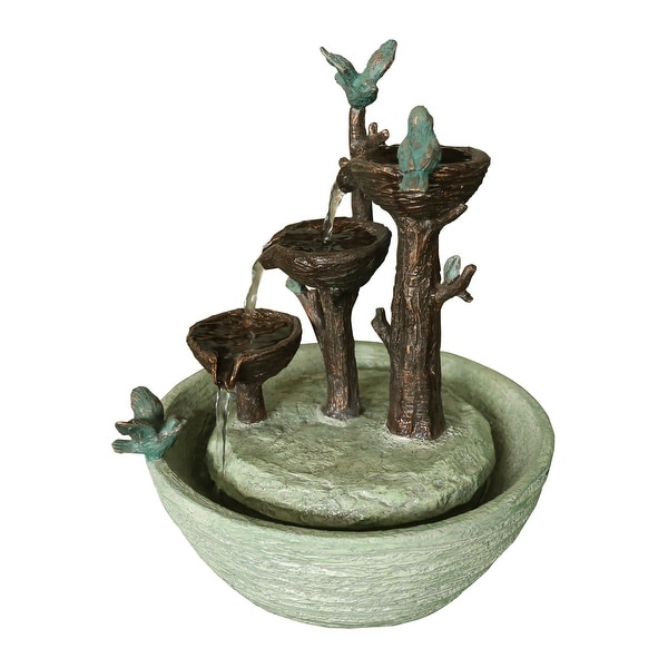 Birds Playing Fountain Indoor For Tabletop Décor