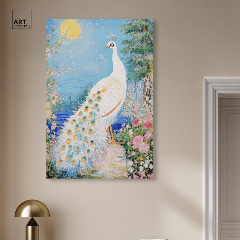 Peacock in Paradise Canvas by Art Remedy, Gallery Wrapped