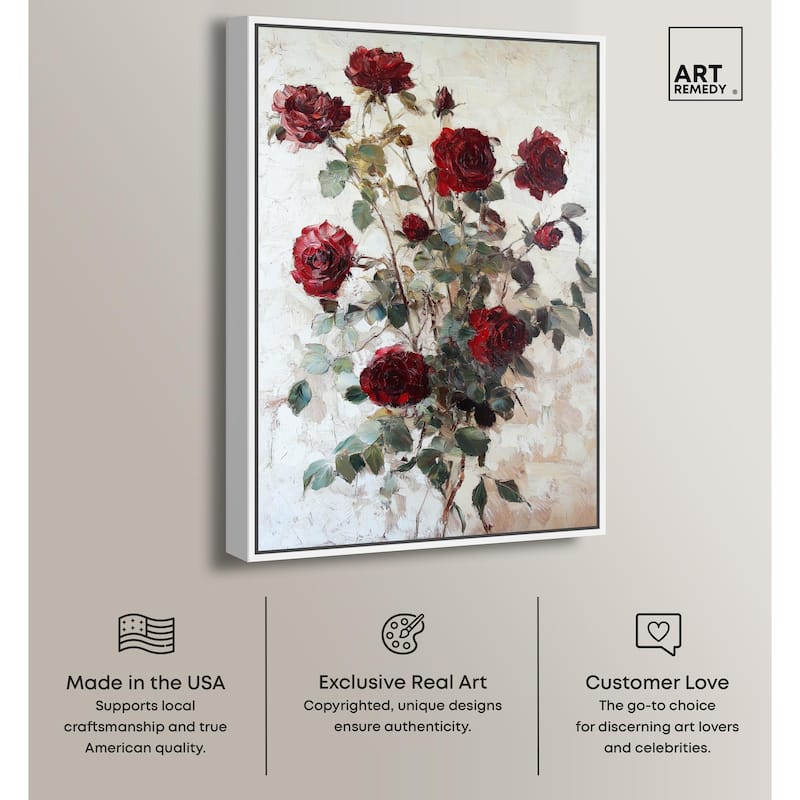 Velvet Vermilion I Canvas by Art Remedy