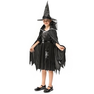 Halloween Fairytale Witch Costume for Girls Halloween Witch Dress,M