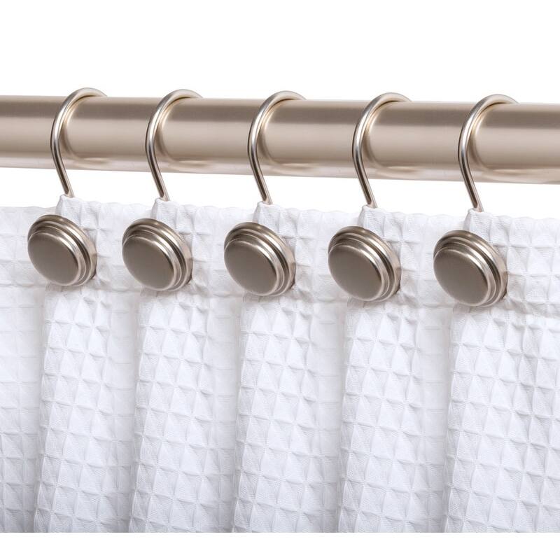 Utopia Alley Rust Resistant Metal Shower Curtain Rings for Bathroom, Set of 12