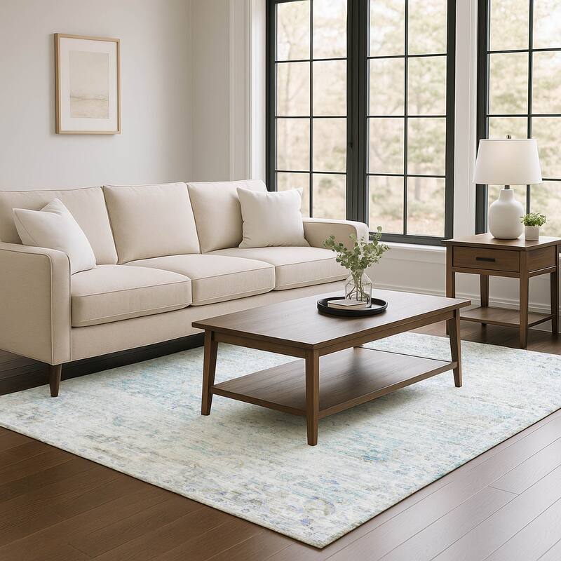 Premium Washable Super Soft Vintage Traditional Mayfield Rug - Beige - 5' x 7'6"