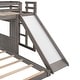 preview thumbnail 22 of 20, House Bunk Beds with Slide, Wood Twin Over Full Bunk Beds with Roof and Guard Rail for Kids, Toddlers