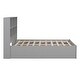 preview thumbnail 4 of 15, Full Size Platform Bed with Storage Headboard, Charging Station and 2-Drawers, Grey