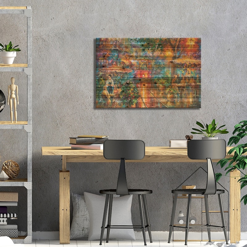 Old Magic Print On Wood by Leonid Afremov - Multi-Color